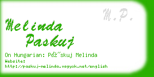 melinda paskuj business card